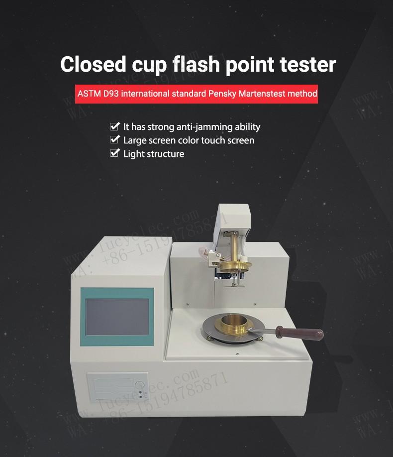 closed cup flash point tester